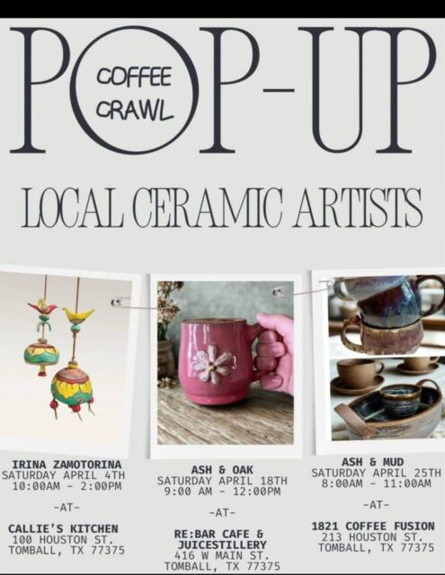 Local ceramics artist @irinazamotorina.art will be at Callie’s Kitchen this Saturday April 4th from 10AM - 2PM ✨