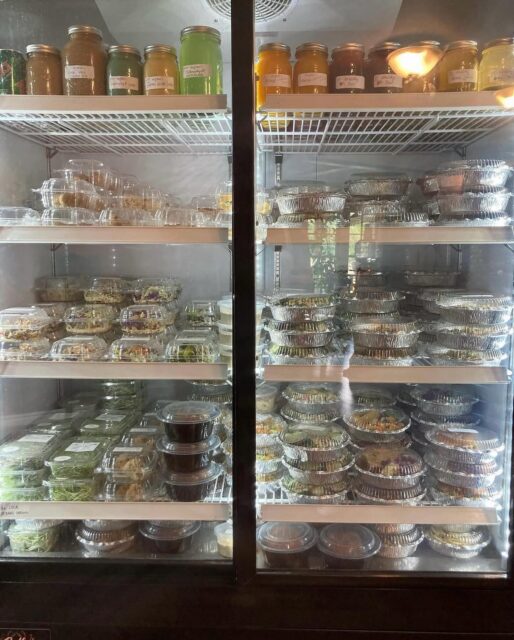 We have a full cooler of beautiful plant fuel 🌱 
Open today until 6:30 ☀️