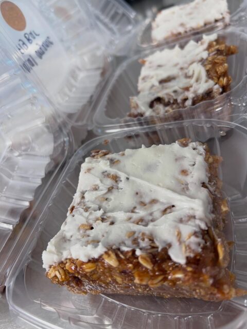 Fig season is almost over , our last batch of local organic fig bars available today ✨
