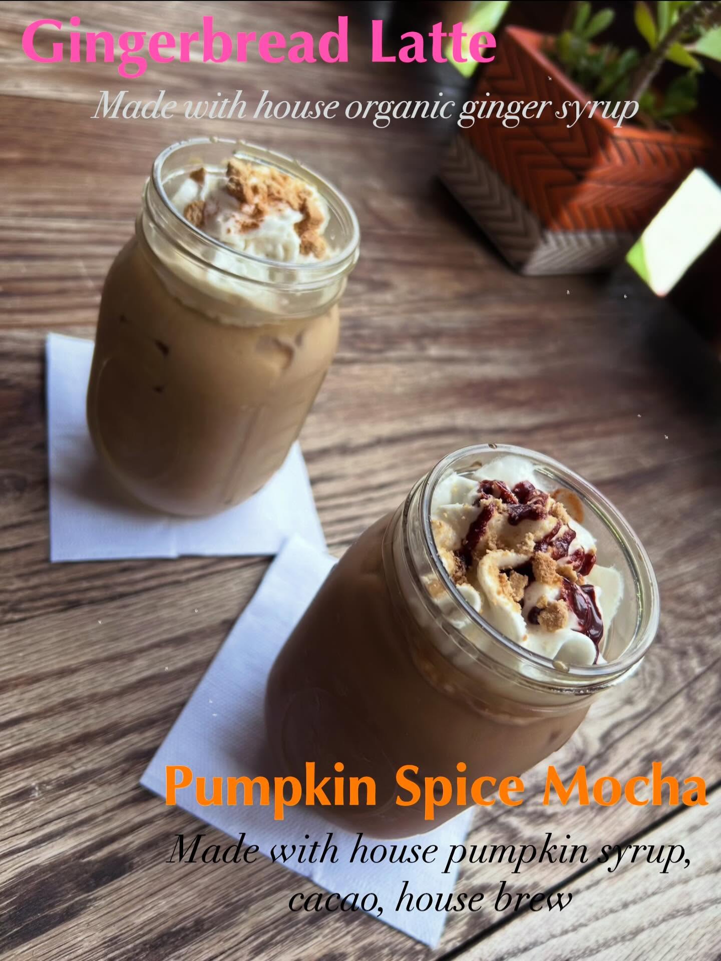 Try our new Fall Lattes ✨ 

Made with fresh real ingredients ✨