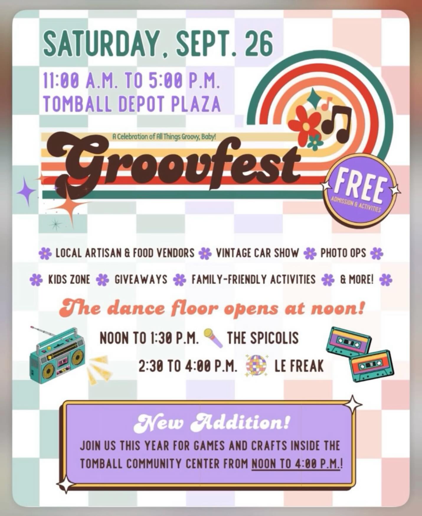 Tomball ✨ GroovFestival ✨ Tomorrow!